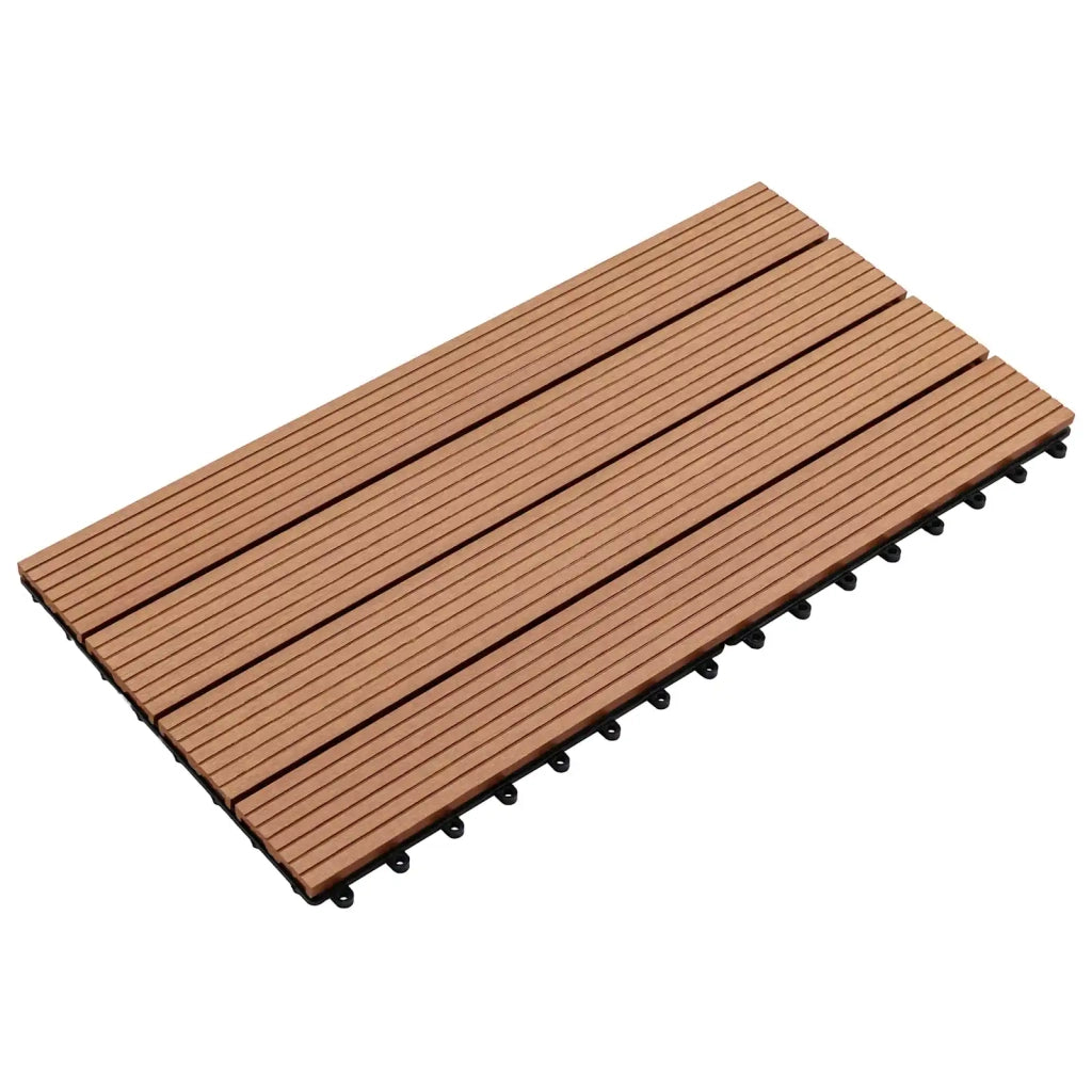 Piastrella per Decking 6 pcs Marrone 60 x 30 cm WPC 42046684