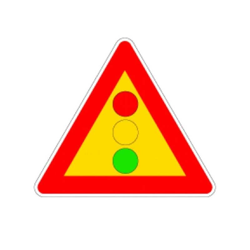 Cartello Stradale Semaforo Temporaneo
