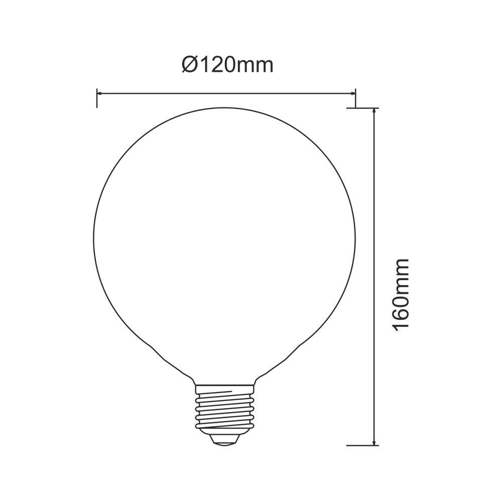 Lampadina a led a globo E27 da 22W e 2600 lumen 3000K