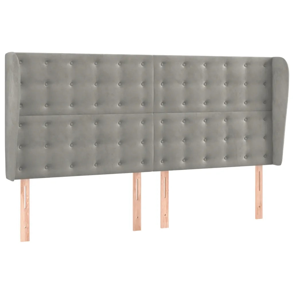 Letto a Molle Materasso e LED Grigio Chiaro 200x200 cm Velluto 3136383