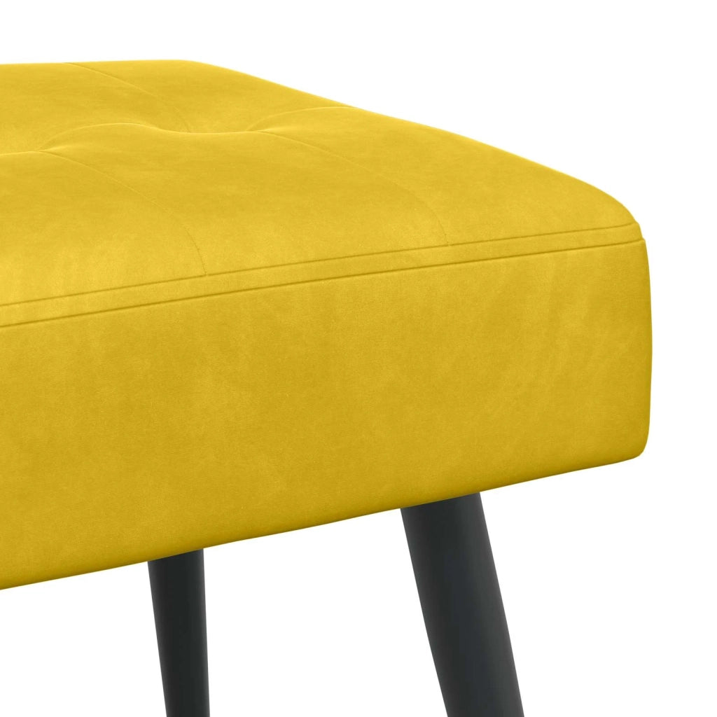 Panchina con bottoni imbottiti Giallo 80 x 40 x 46 cm Velluto 42038522