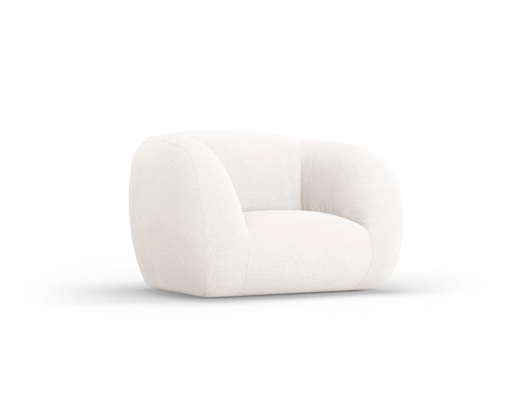 Cosmopolitan Design - Poltrona "Essen" in bouclé bianco 