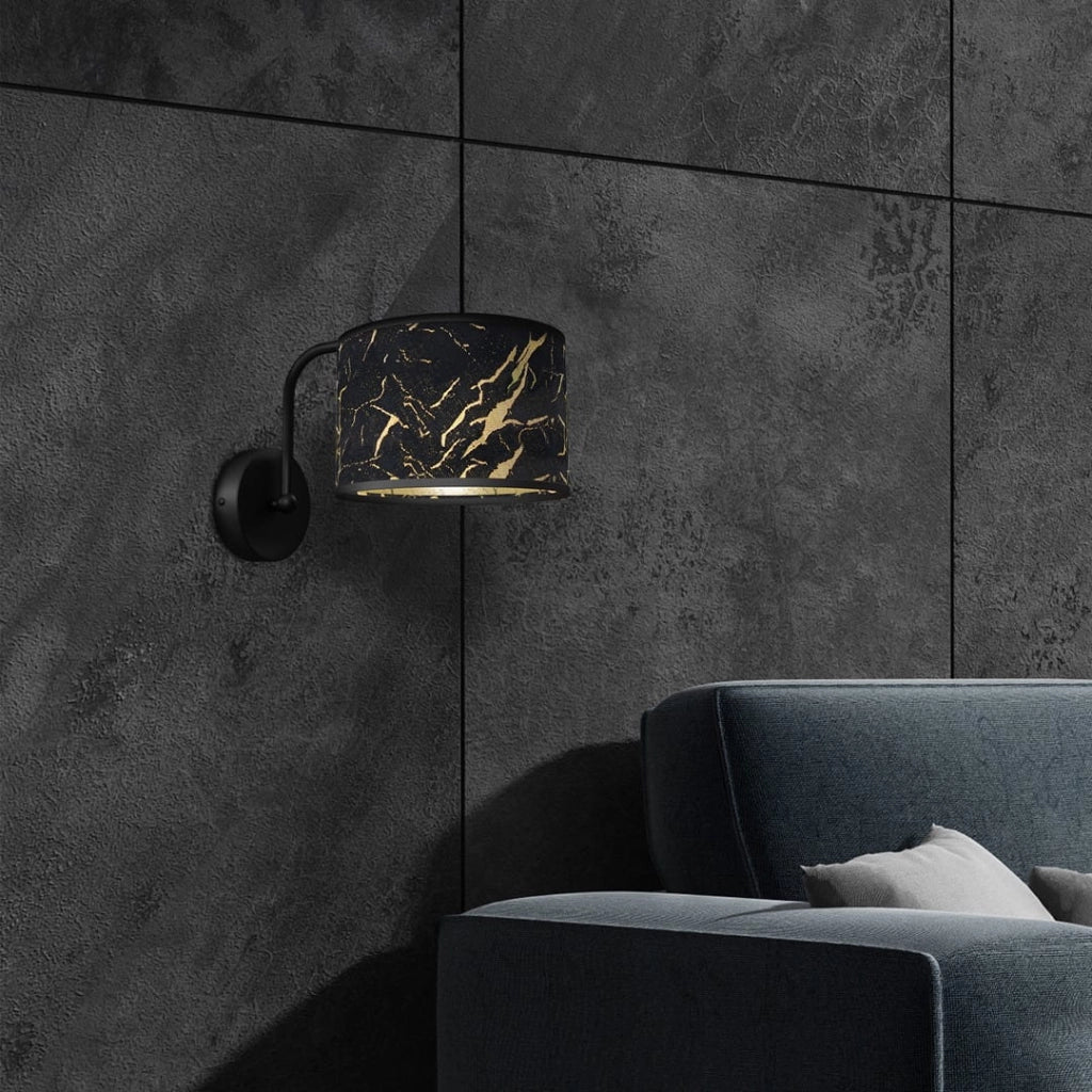 Applique interno 1 luce SENSO Milagro nero/ottone E27 60W
