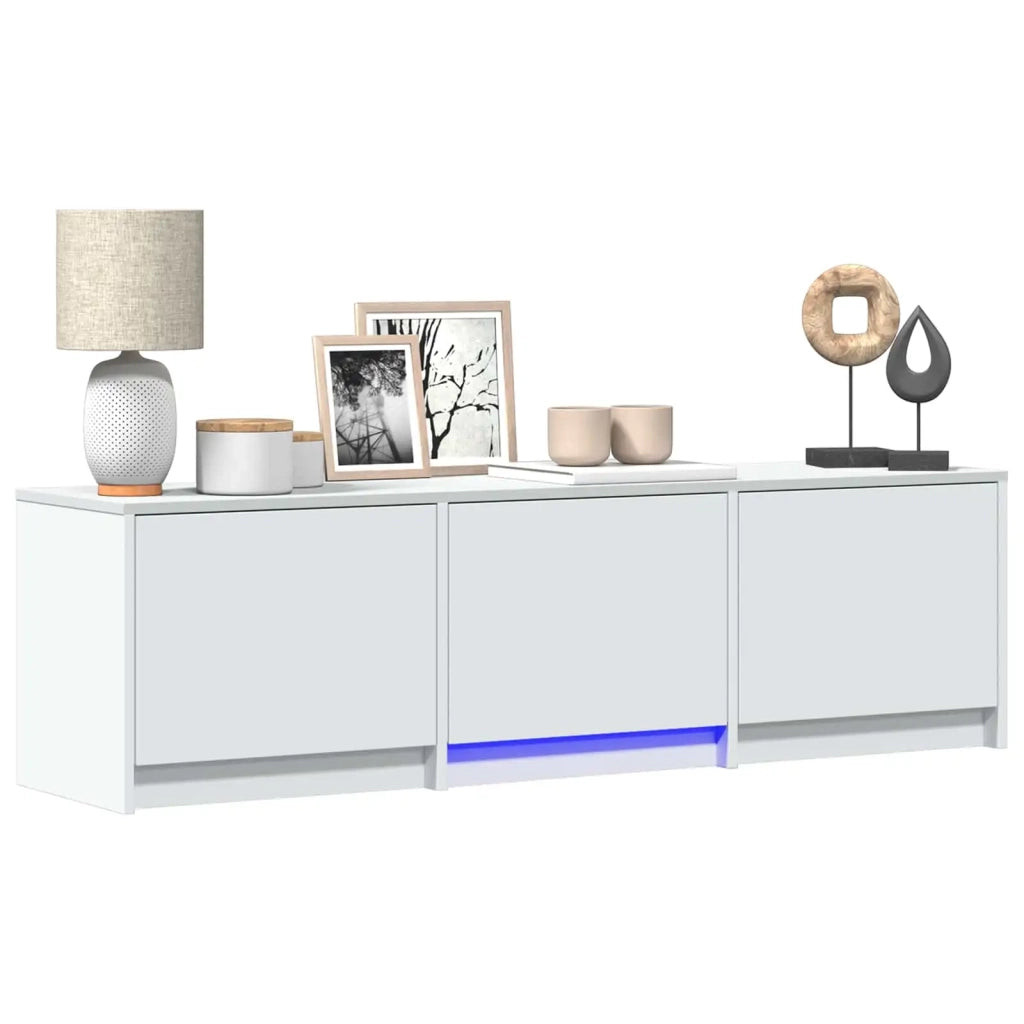 Mobile TV con LED Bianco 140 x 34 x 40 cm Legno ingegnerizzato 3418710