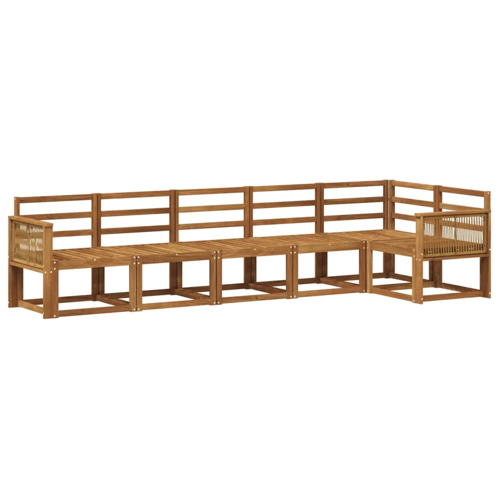 Set di divani da esterno 6 pcs Naturale