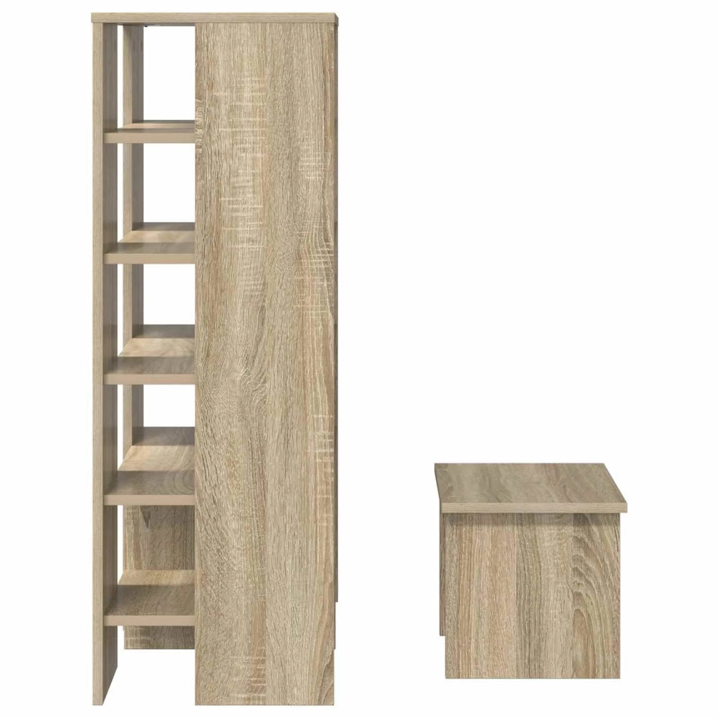Mobile per scarpe 2 pcs Rovere Sonoma Legno multistrato 8000382
