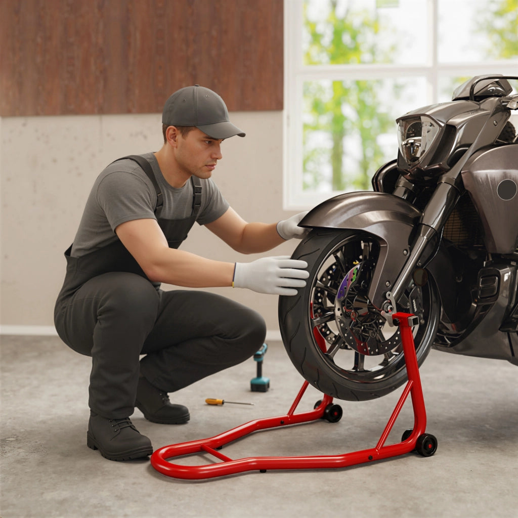 Cavalletto per Moto ¨C Minimal ¨C Rosso, Acciaio
