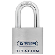 ABUS 70872 Titalium Lucchetto Corpo in Alluminio Speciale TITALIUM 50 mm Chiave Reversibile Chiusura Automatica colore Nero