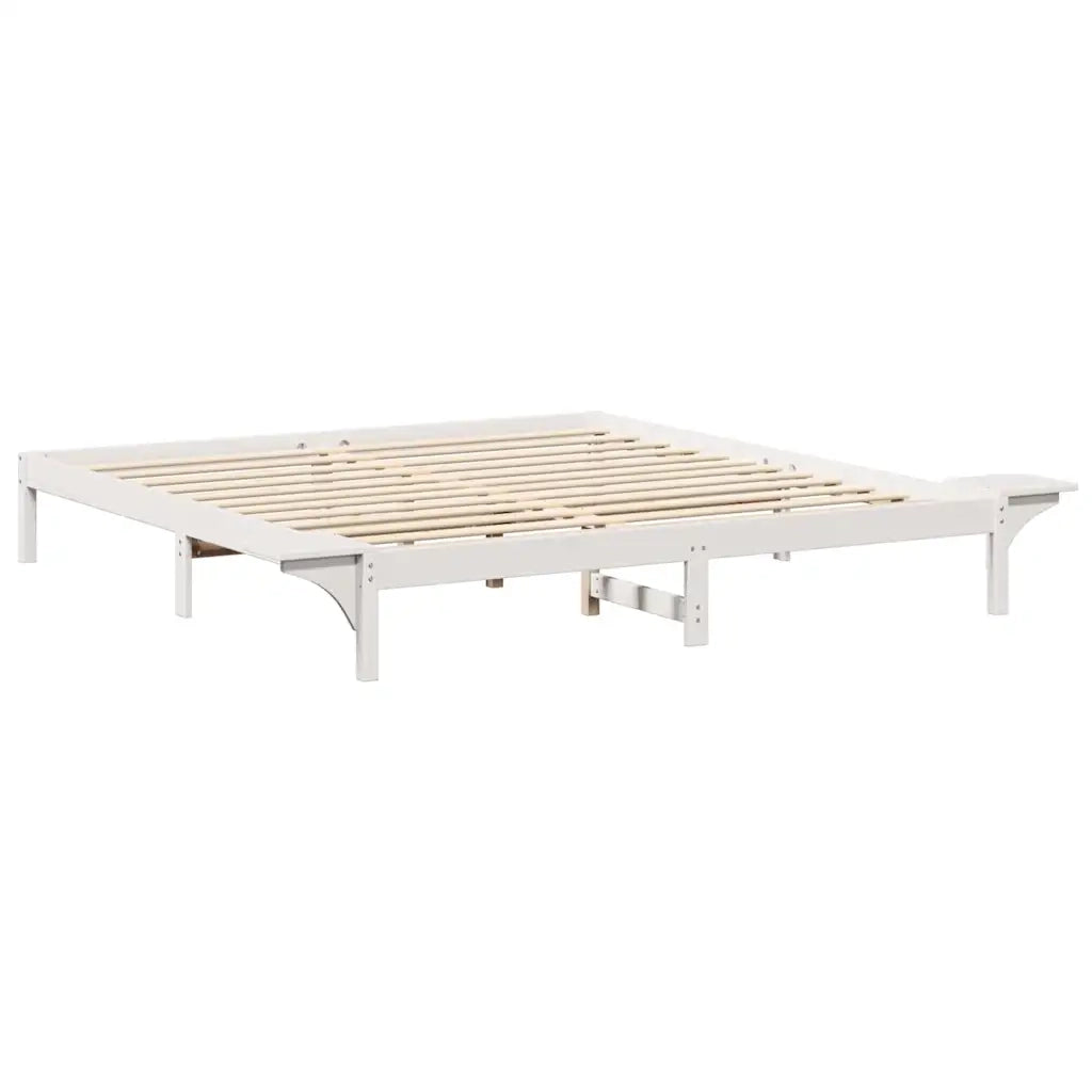 Struttura del letto Bianco 180 x 200 cm Pino massello 873179
