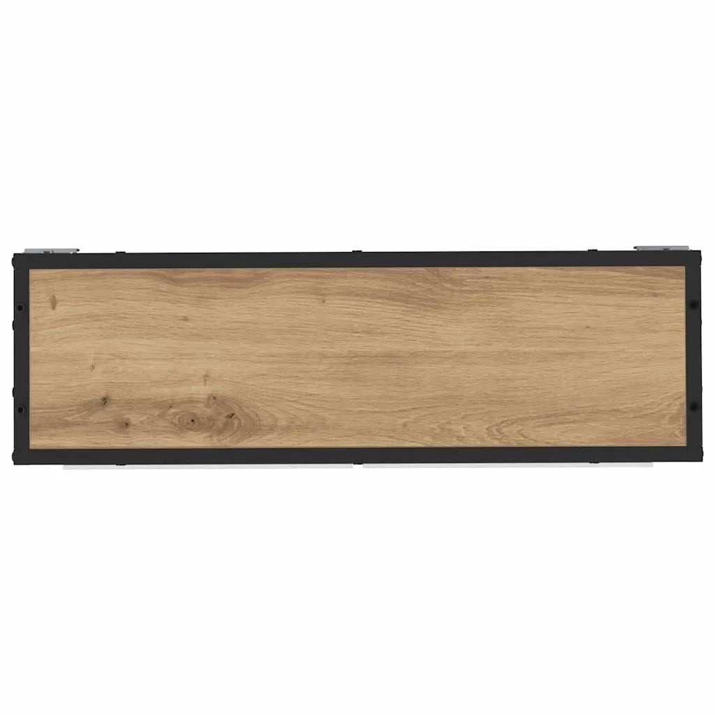 Scaffale da parete con porta Rovere artigianale 65 x 20 x 60 cm 883609