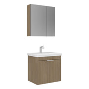 Set mobile lavabo con specchio (2 pezzi) "Desna 60" - 60 x 45 x 58 cm - Rovere
