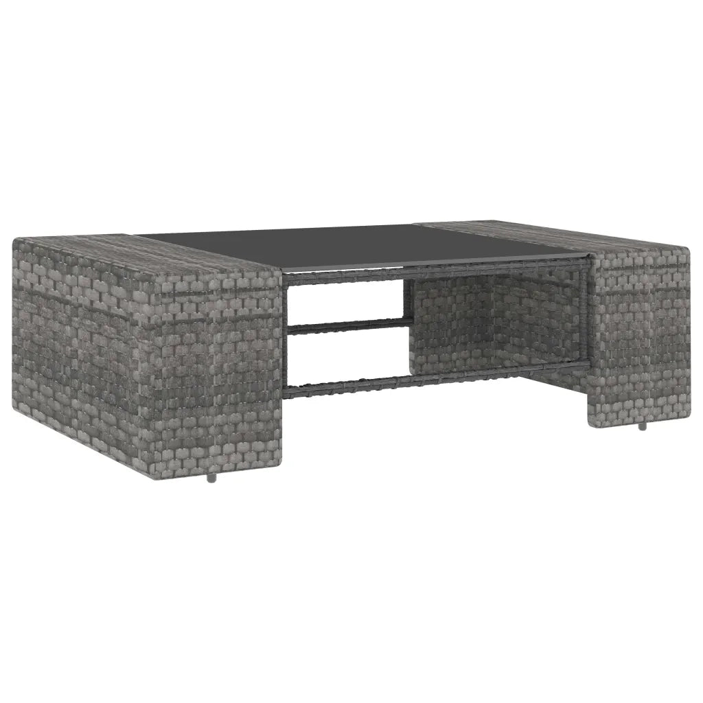 Set Divani da Giardino 10 pz in Polyrattan Grigio 3054610