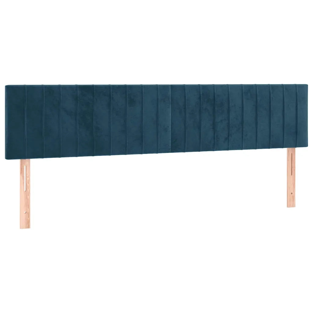 Letto a Molle con Materasso e LED Blu Scuro 180x200 cm