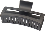 Clip per capelli grande in materiale opaco, nero, dimensioni 12,7 cm x 5,3 cm.