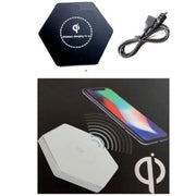 Trade Shop - Base Ricarica Wireless Esagonale Qi Universale Caricabatterie Piattaforma Ricarica -