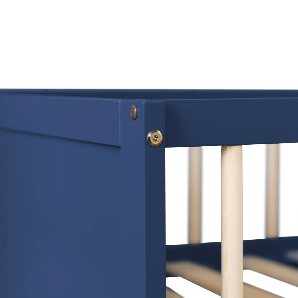 Letto blu scuro per bambini 190x90cm con cassetti ADAM
