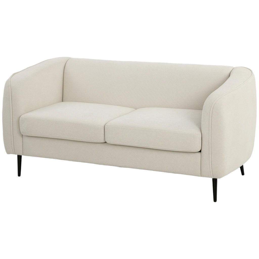 Divano 2 posti in velluto ¨C Minimal ¨C beige, imbottito, 160 cm