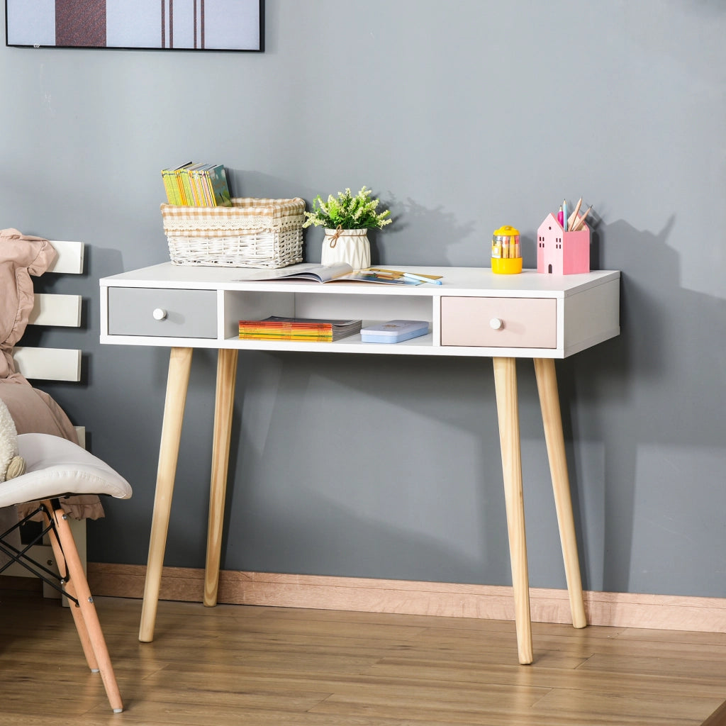 Scrivania per Bambini ¨C Minimal ¨C 100x48x76,5 cm Multicolor con 2 Cassetti