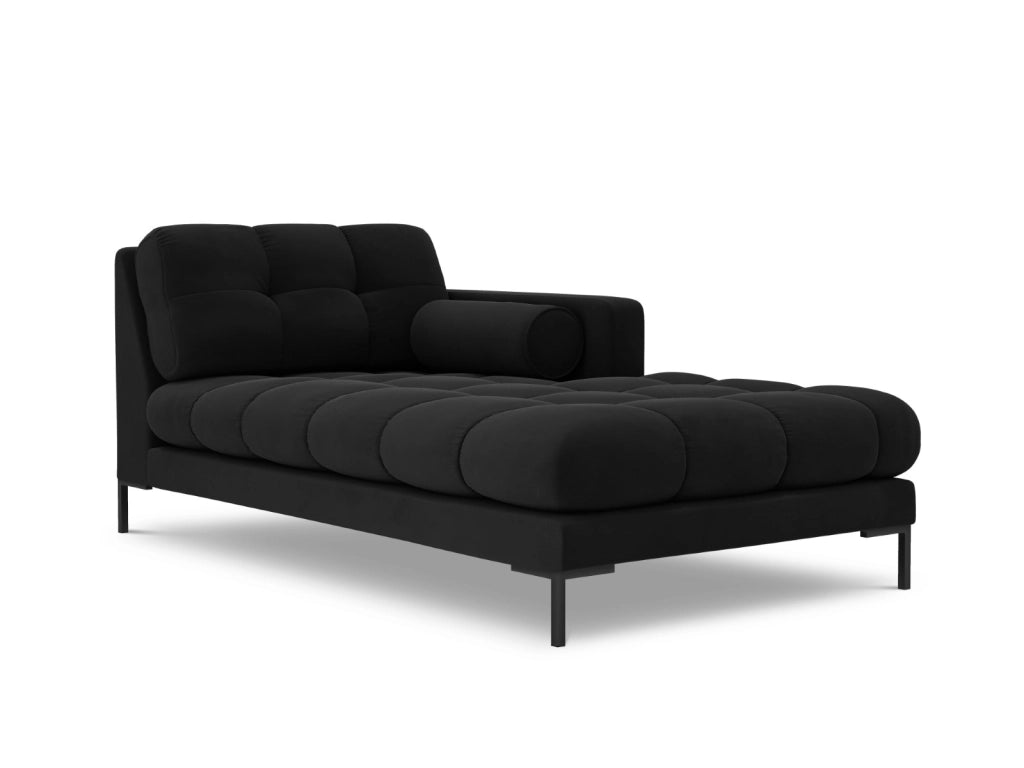 Cosmopolitan Design - Chaise longue destra "Bali" in velluto nero 