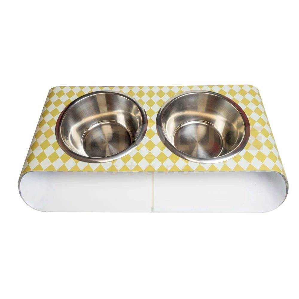 PORTACIOTOLE DOPPIO GRANDE PET BIANCO E GIALLO
