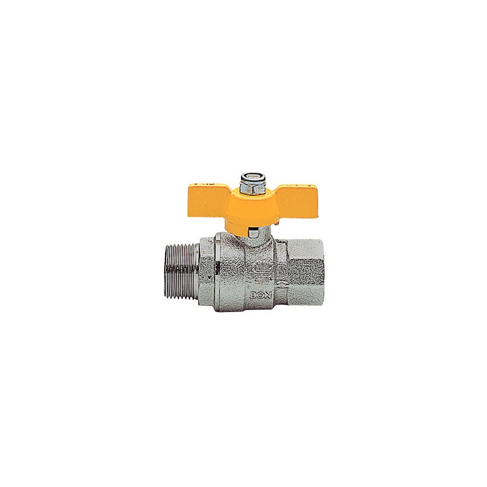 Rubinetto a sfera per gas, mf, con leva in alluminio