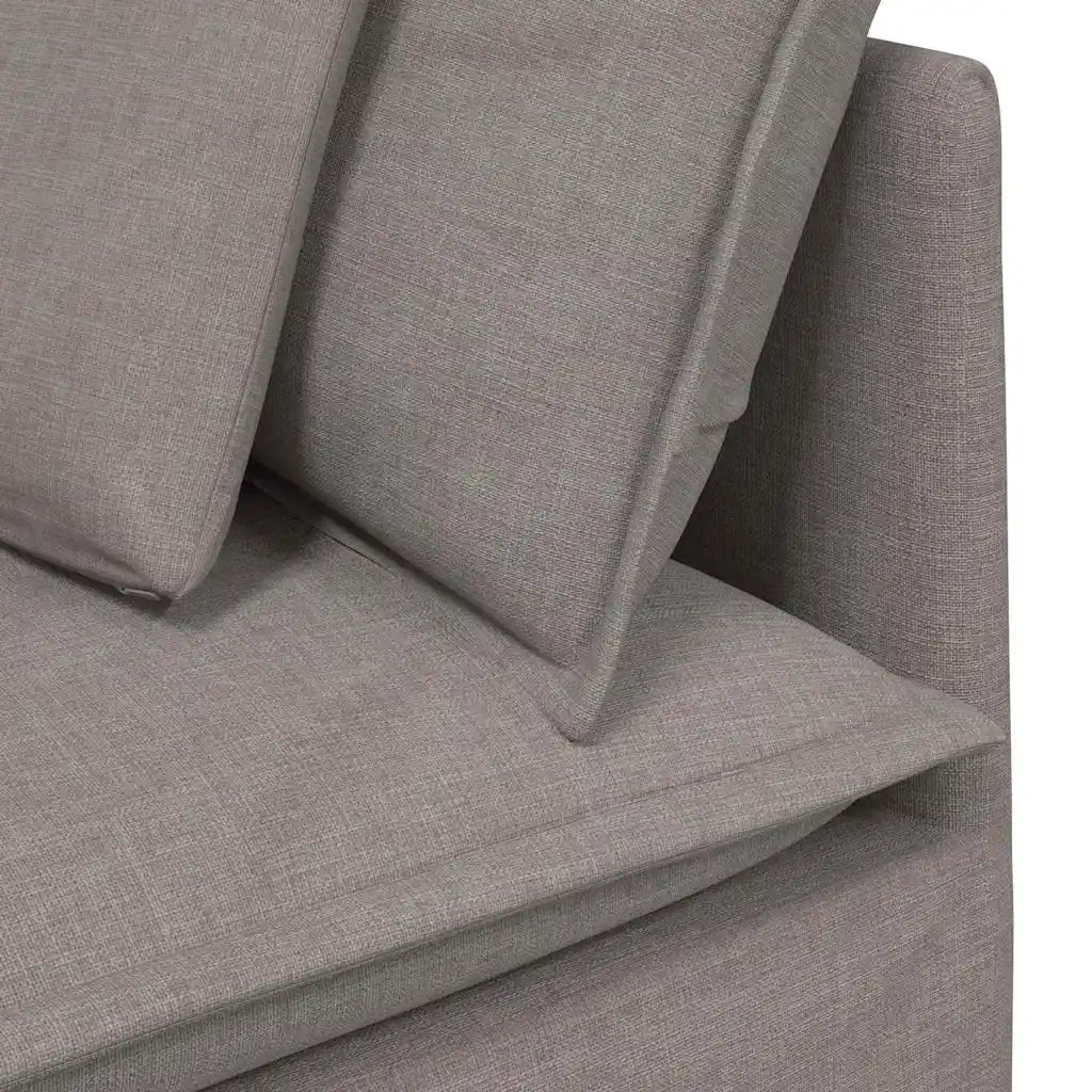 Modulo Angolare Divano Modulare con Cuscini Tortora 100 cm 4104452