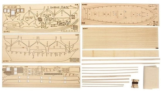 Set di costruzione di imbarcazione a vela in legno - Pacchetto di lavorazione del legno DIY - Progetto di costruzione creativo - 29 x 11 x 2 cm - Navi da vela classiche - Ideale per modelli di imbarcazioni
