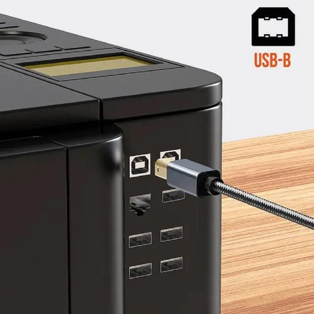 Trade Shop - Cavo Da Lightning A Usb Bm Type-b Per Stampante Pianoforte Elettronico 3mt Ip8830 -