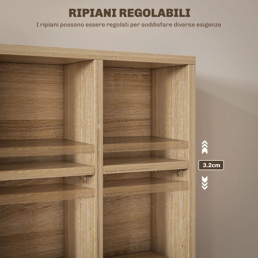 Mobile per CD e DVD con Ripiani Regolabili ¨C zephmum ¨C Legno 89x20x130.5 cm