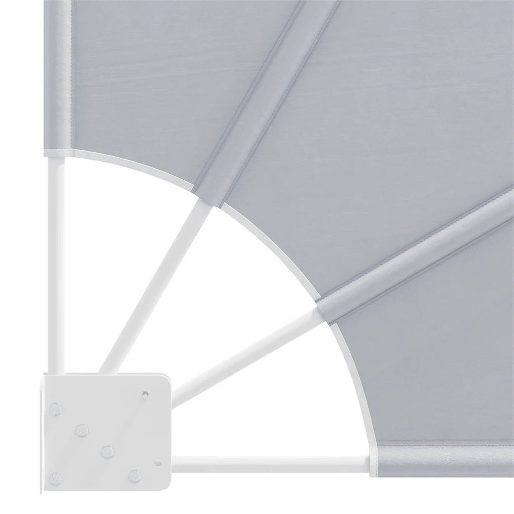 Tenda Laterale per Balcone Pieghevole Grigio 210x210 cm 810119
