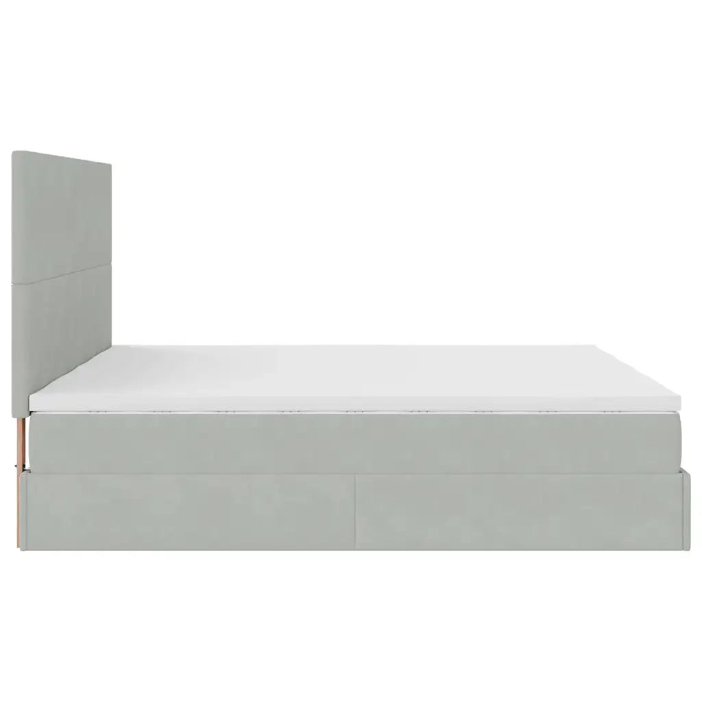 Struttura Letto Pouf con Materassi 180x200 cm Velluto 3314603