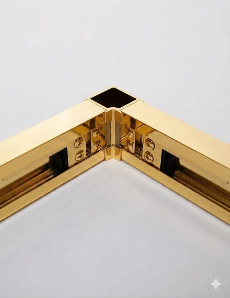 Box doccia ingresso angolare 2+2 THALASSA (BASIC) 95x90 cm Oro vetro serigrafato