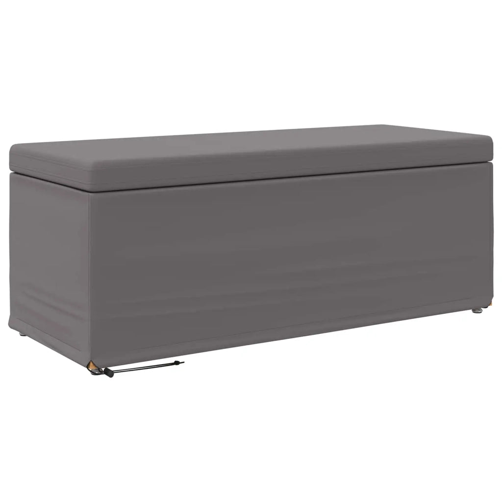 Pouf Grigio Pelle Sintetica e Legno Ingegnerizzato 876800
