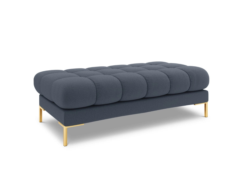 Cosmopolitan Design - Panca "Bali" 2 posti in tessuto strutturato blu scuro 