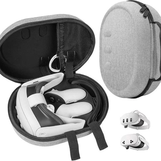 Accessori per VR occhiali (EVA) - Carrello di stoccaggio compatto e portatile per Meta Quest 3/Oculus - Tasca di stoccaggio