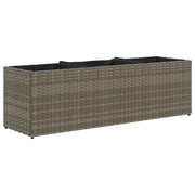 Fioriera | Cassetta per fiori | Vaso da Giardino con 3 Vasi Grigia 105x30x32 cm Polyrattan