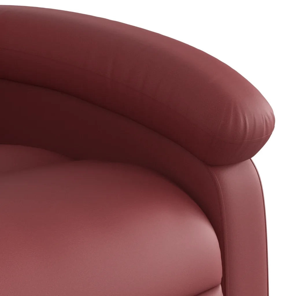 Poltrona | Sedia Relax Reclinabile Rosso Vino in Similpelle