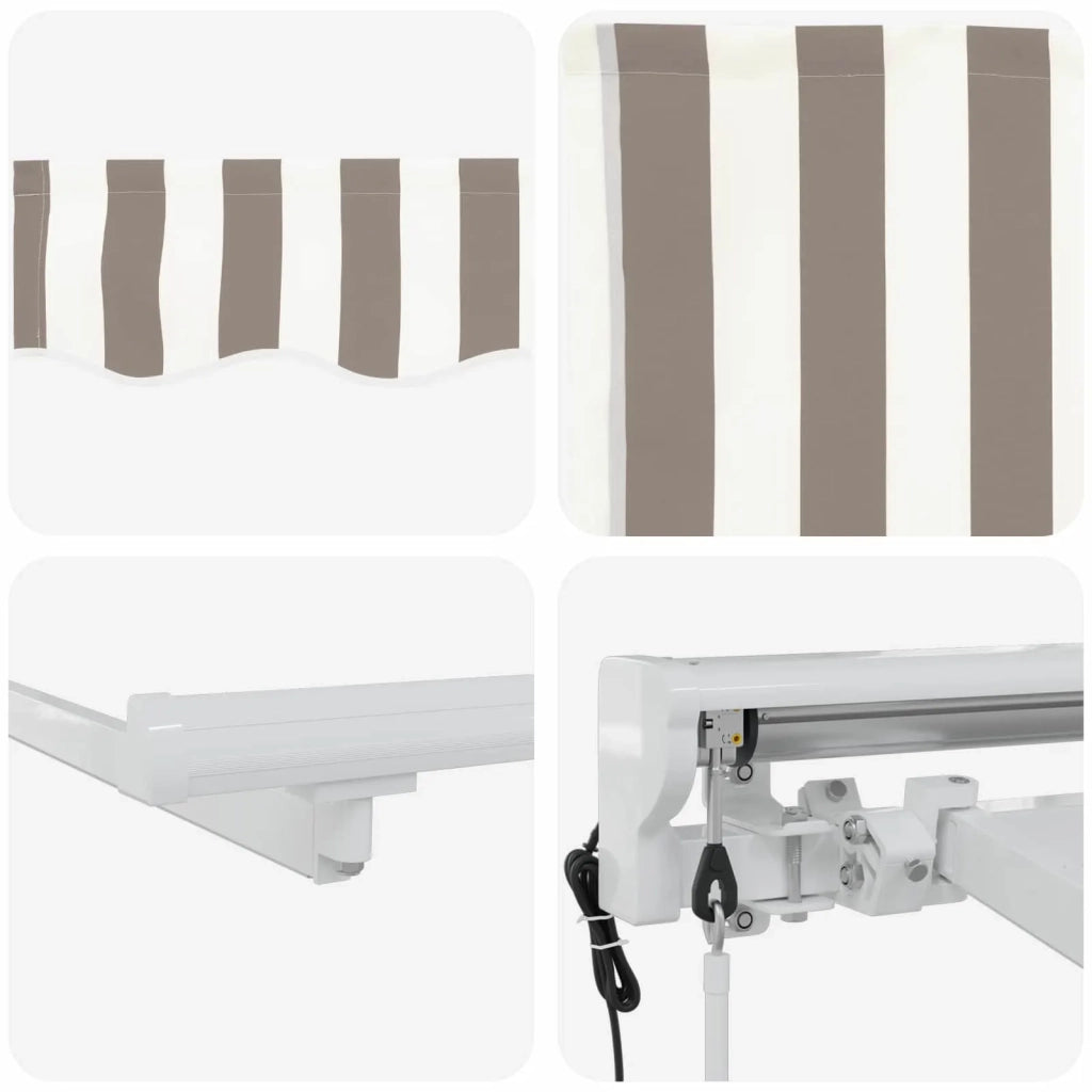 Tettuccio Elettrico Retrattile Grigio chiaro e bianco 4,5 × 3 m 3426255