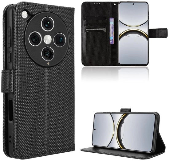 Coprioggetto Resistente a Urto - Vezelhoes - Custodia per Carte - Chiusura Magnetica - Oppo Find X8 Pro 5G - Nero - Custodia per Telefono