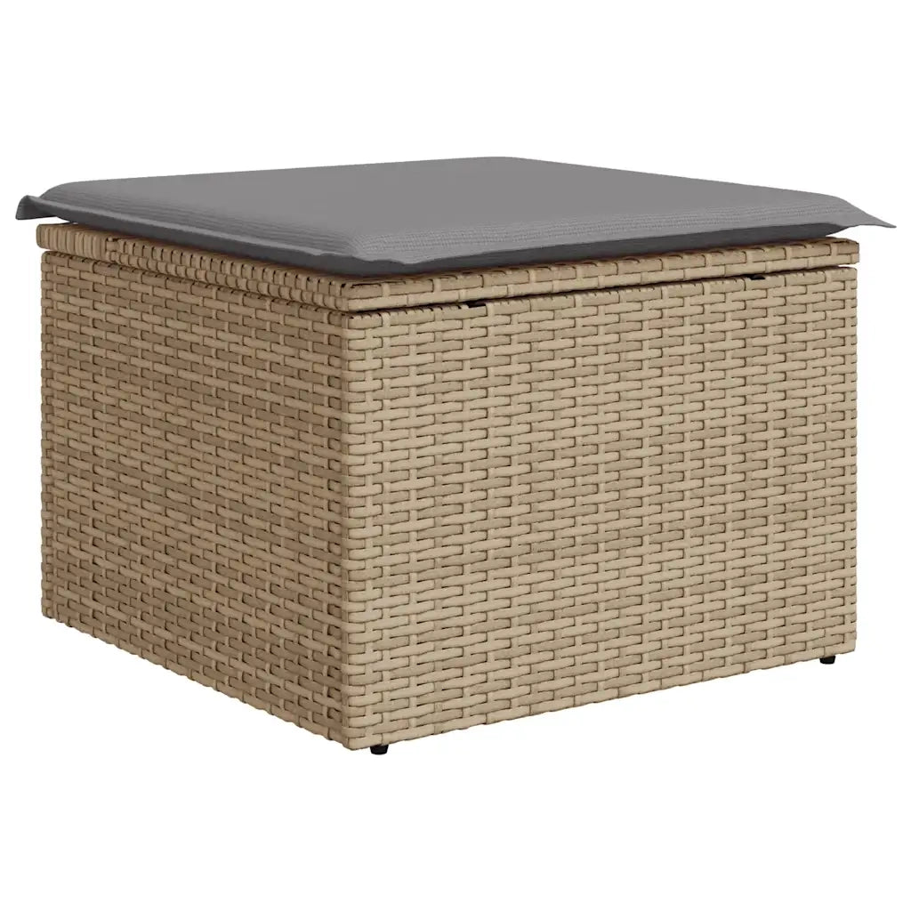 Set Divano da Giardino 6 pz con Cuscini Beige in Polyrattan 3327251