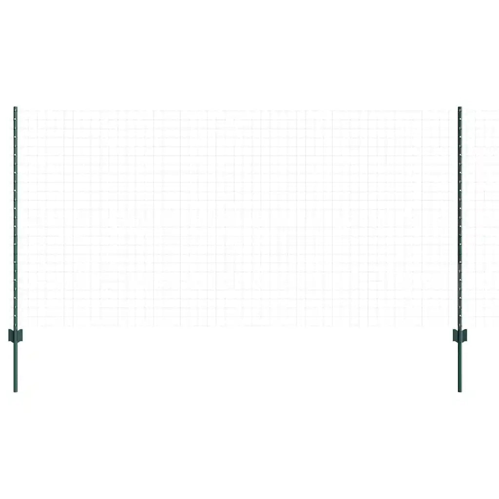 Palo della recinzione 44 pcs Verde 160 cm Acciaio 3335921