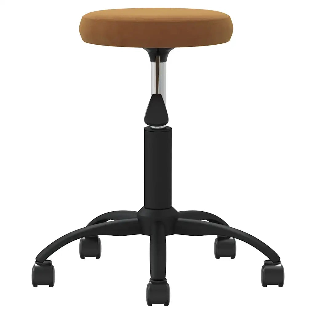 Sedia Girevole da Ufficio Marrone in Velluto 333172