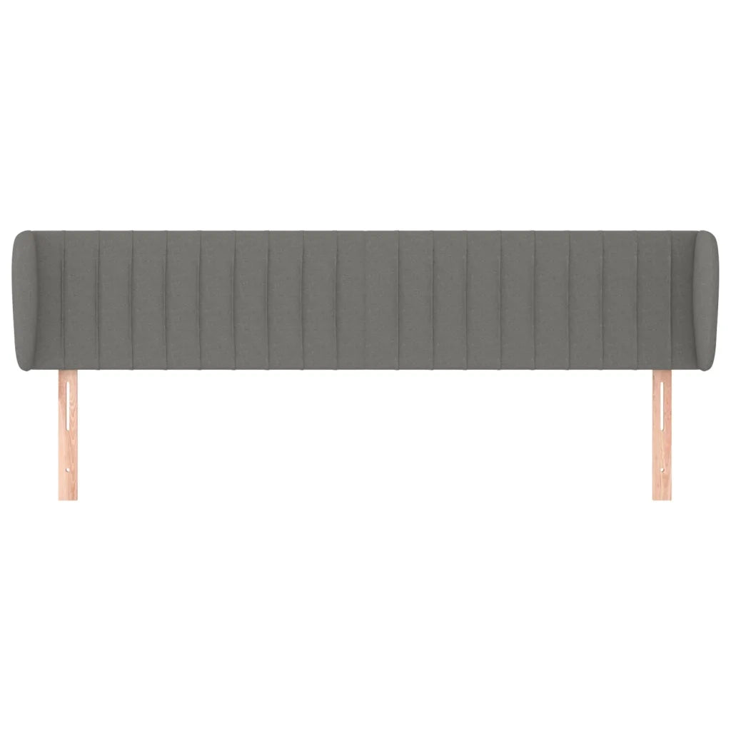 Testiera ad Orecchio Grigio Scuro 163x23x78/88 cm in Tessuto 3117389