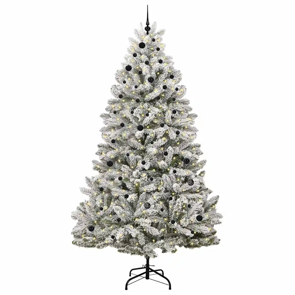 Albero di Natale artificiale con 300 LED Verde e Bianco 270 cm 3395776