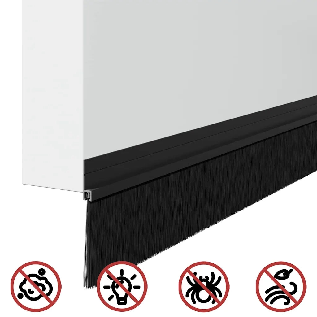 Spazzole per porte autoadesive 12 pz Nero 100 cm CFW3621471