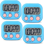 Set di Cronometro Magnetico Digitale da 4 - Orologio da Cucina con Allarme Acustico e Schermo LCD