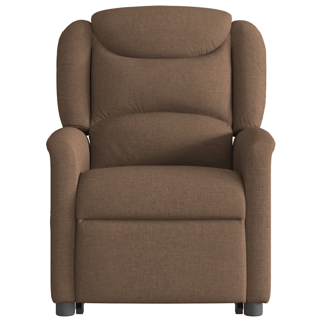 Poltrona Alzapersona Reclinabile Elettrica Marrone Tessuto 3303218