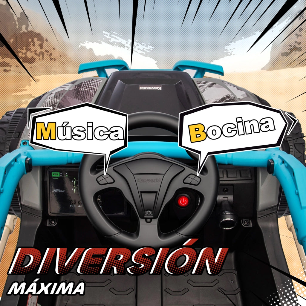 Veicolo Elettrico per Bambini Kawasaki Teryx KRX 1000 ¨C zephmum ¨C 12V Blu