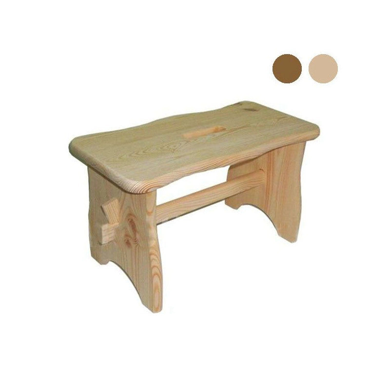 Sgabello Abete Maxi Scuro Cm 19X39 H 21