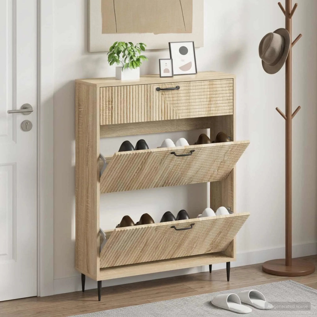 Mobile per scarpe HAARLEM 78 x 24 x 103 cm Legno ingegnerizzato 896877